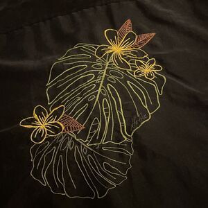 Hobie Surfboard‎ Shop Men's Medium Button Down Shirt Black Hawaiian Aloha